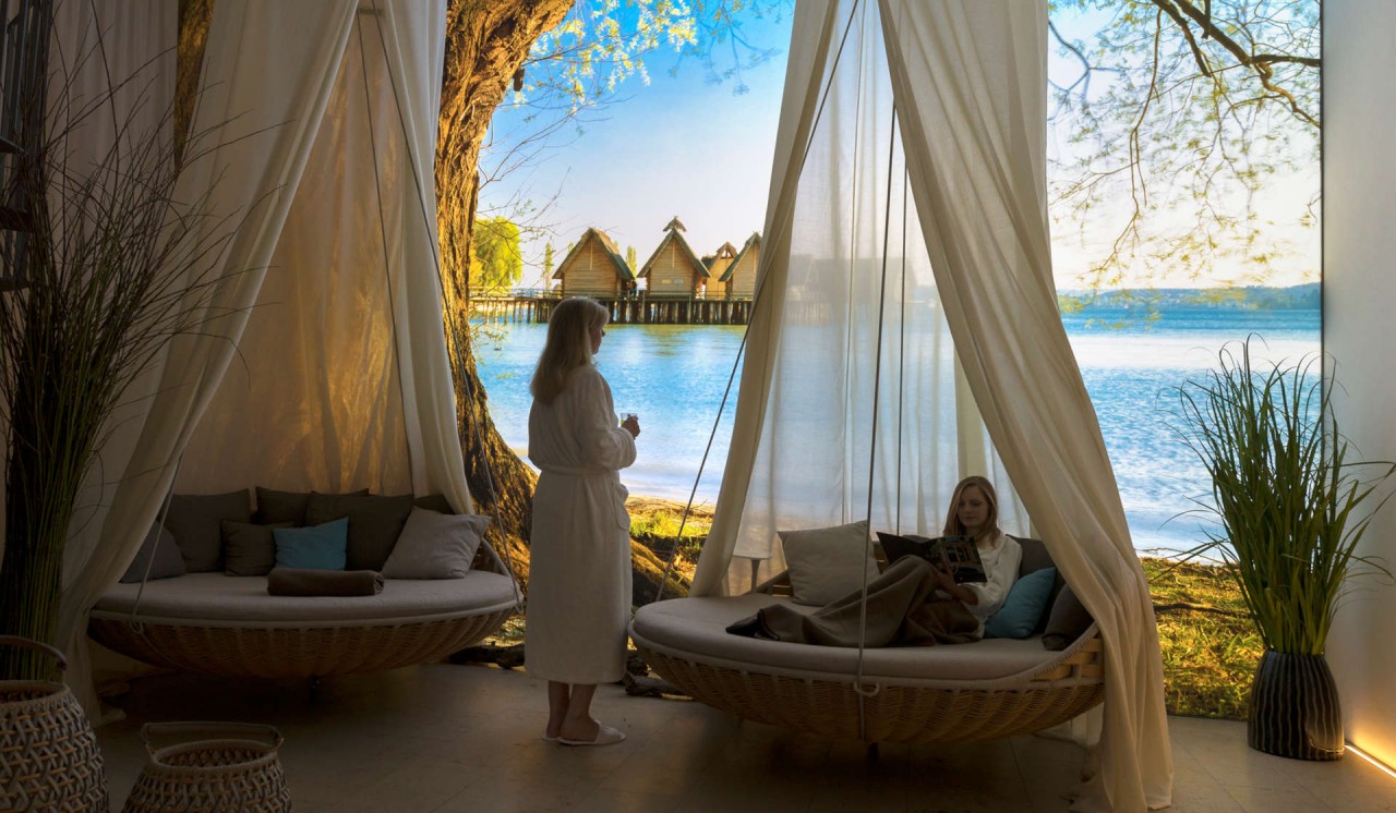 Im Spa-Hotel beim Relaxen