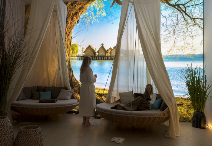 Im Spa-Hotel beim Relaxen